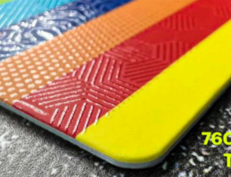 Brand-led card treatment printing example